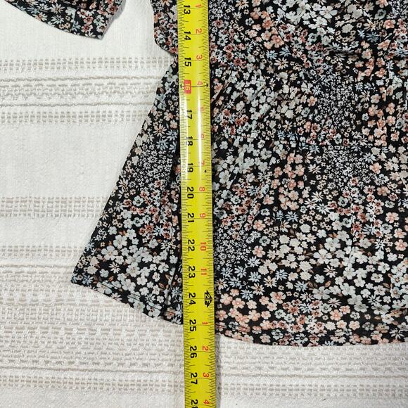 Perception Concept Floral Peplum Blouse XL lightweight new lined sheer - Picture 5 of 9